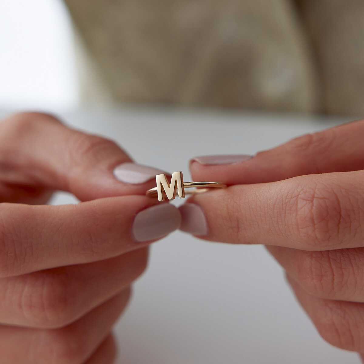 Slim Letter Ring