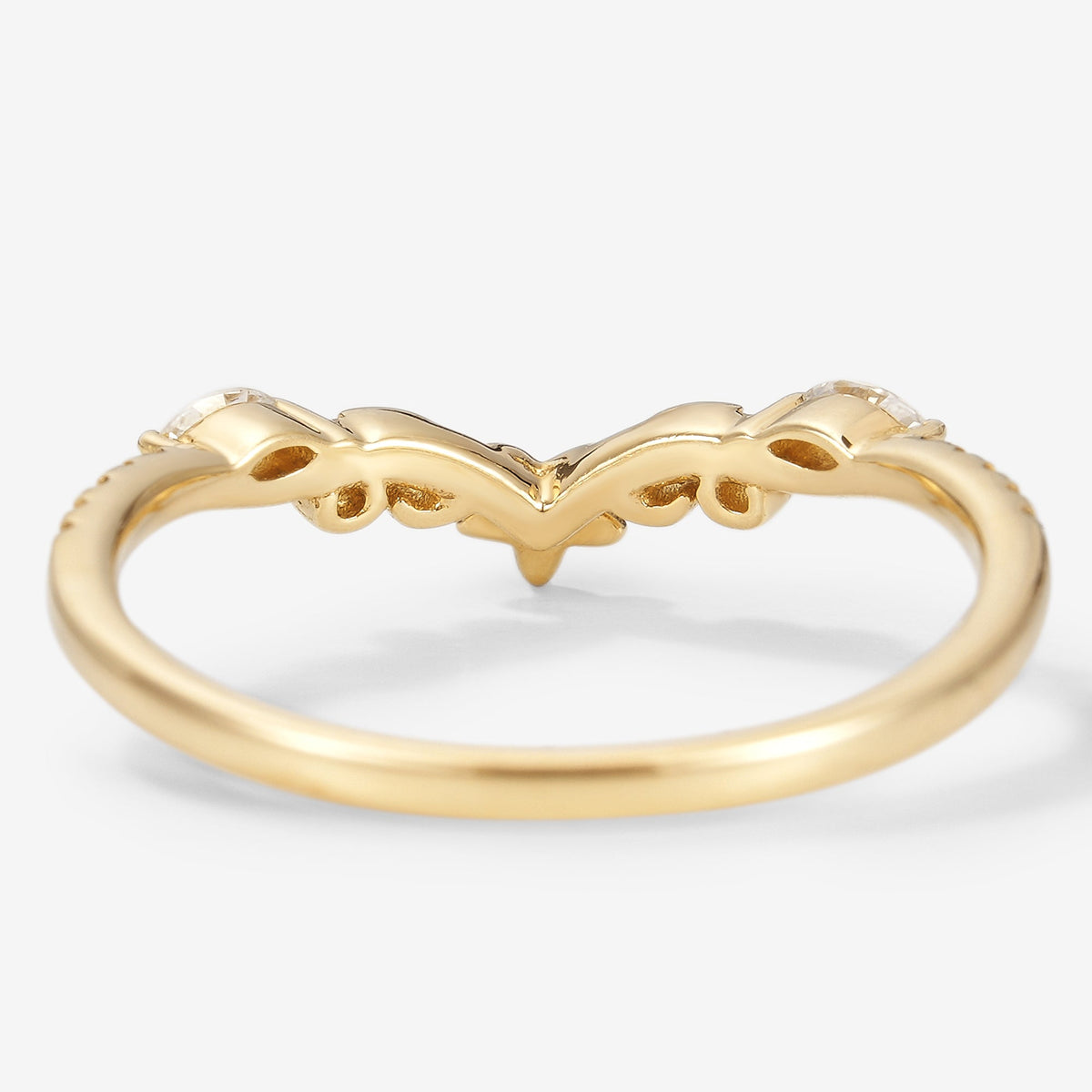 Moissanite Flora Stackable Wedding Band