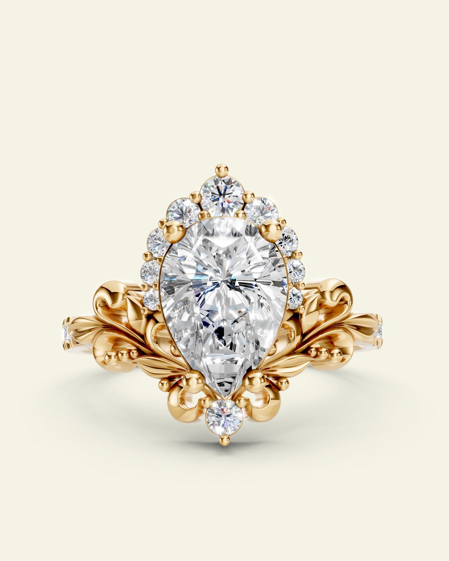 Sophie | engagement ring setting for pear cut gemstone 10x7 mm
