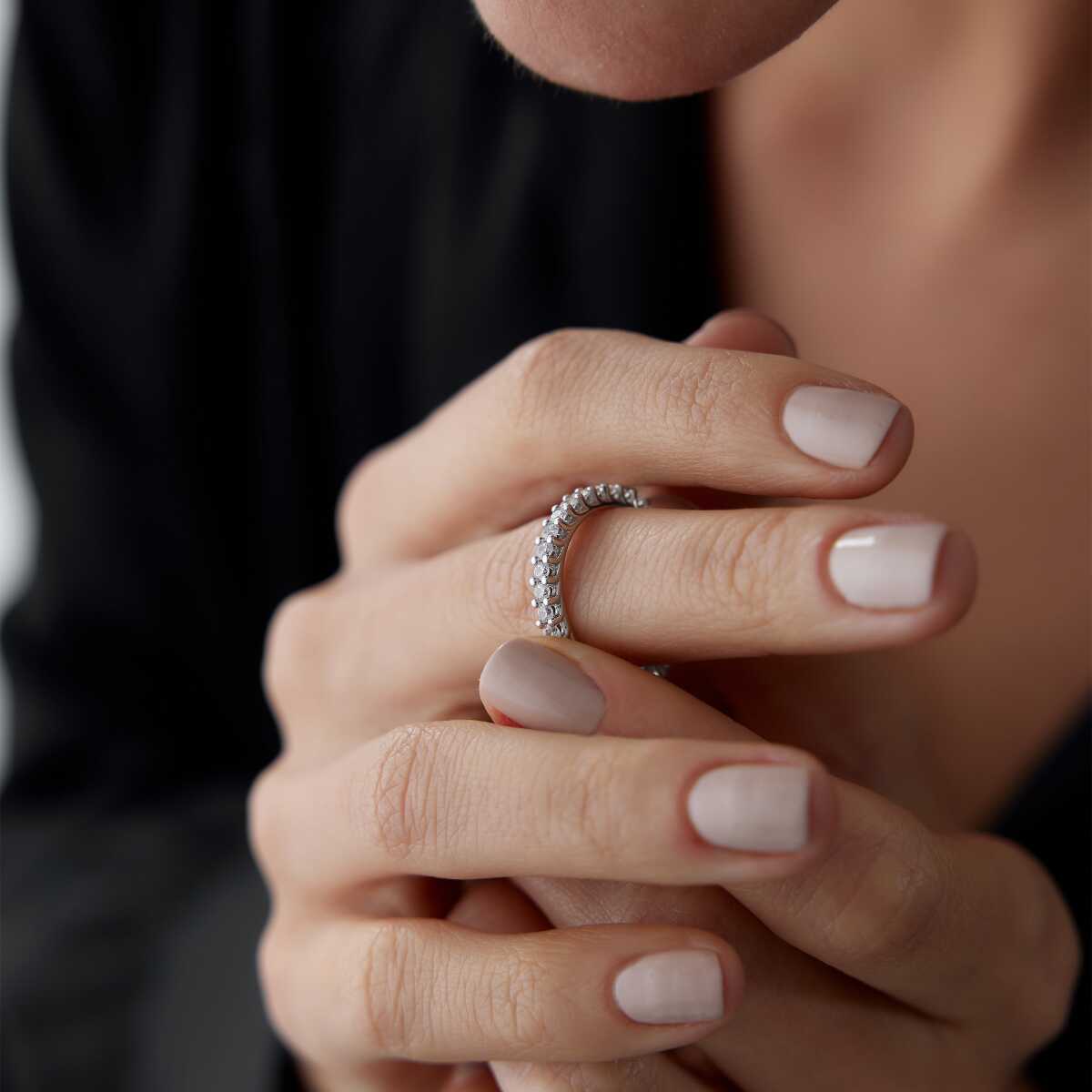 14K Gold Eternity Band Ring