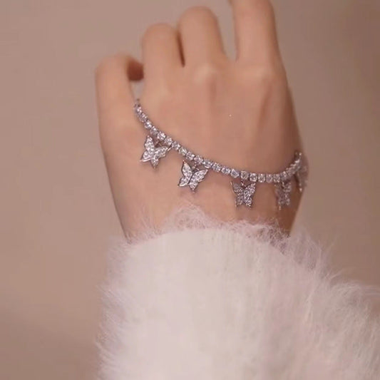 Adjustable Butterfly Diamond Bracelet