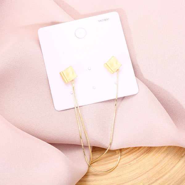 YOYOSO Fashion Beauty Square Brand Tassel Earrings YYS798
