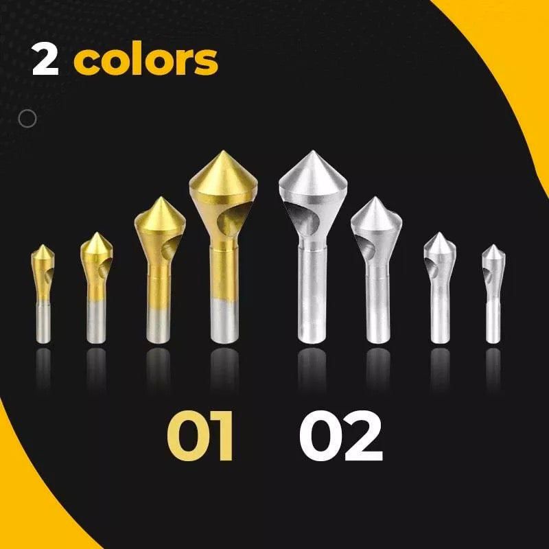 Titanium Coated Countersink Chamfer Tool(4 PCS)