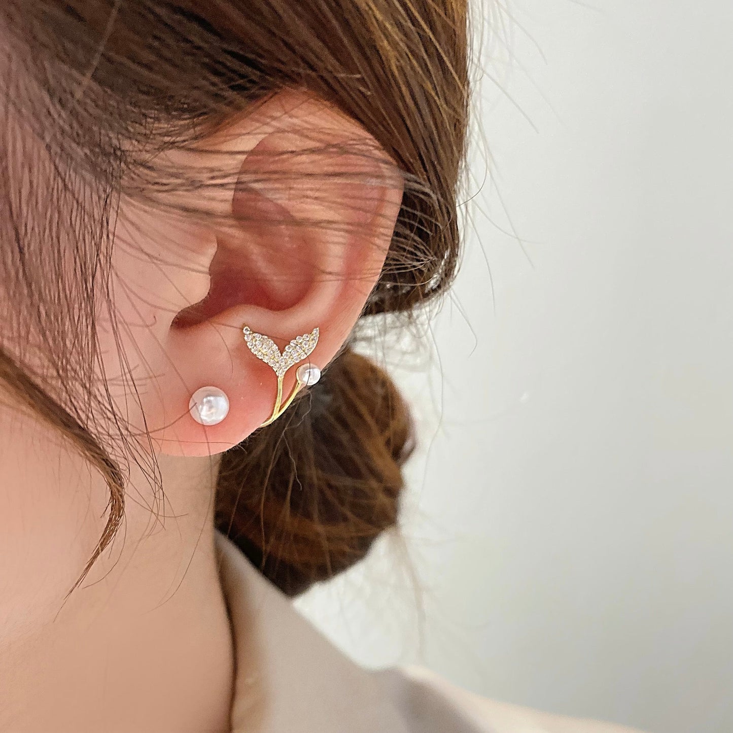 Mermaid Tail Pearl Earrings