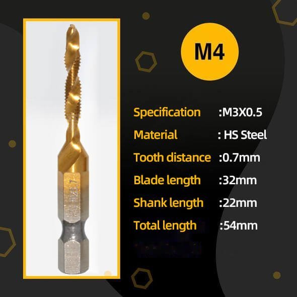Thread Tap Drill Bits Set