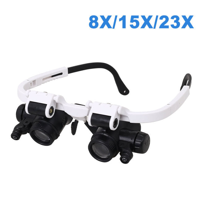 LED Glasses Magnifier 8x 15x 23x