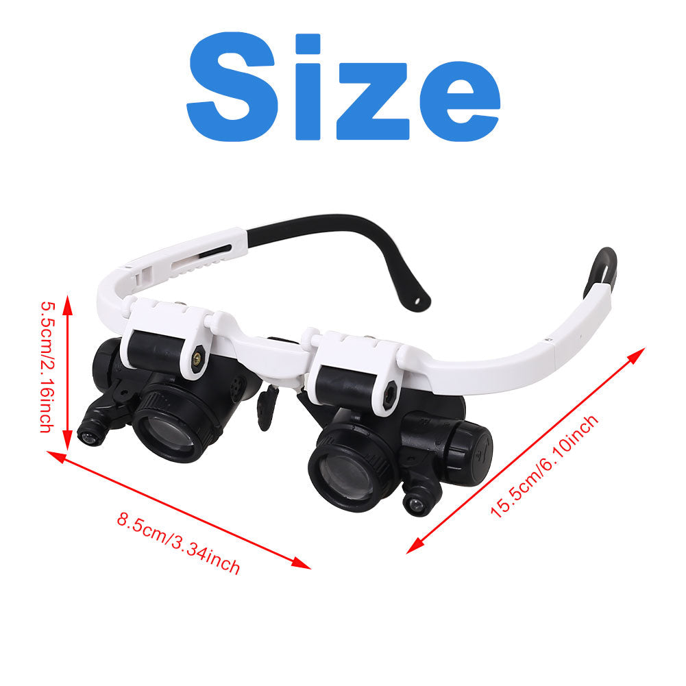 LED Glasses Magnifier 8x 15x 23x