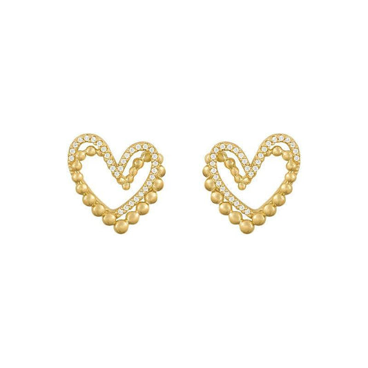 CRYSTAL HOLLOW HEART EARRINGS