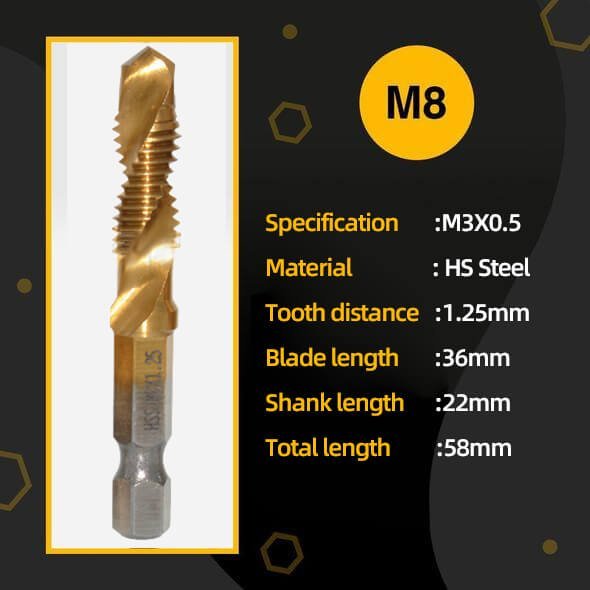 Thread Tap Drill Bits Set