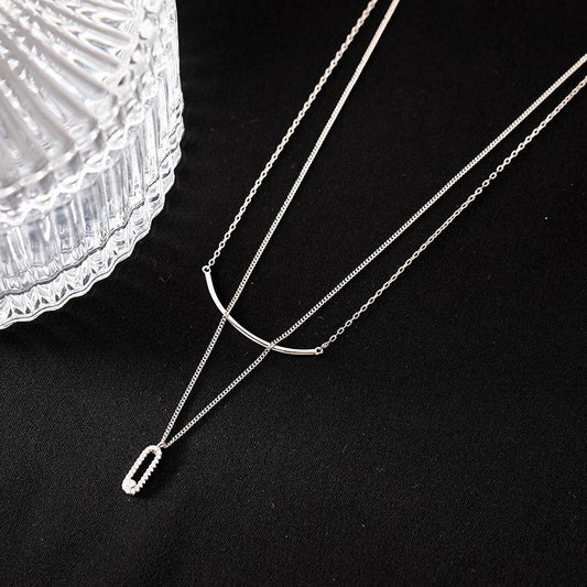 Double smiley face necklace