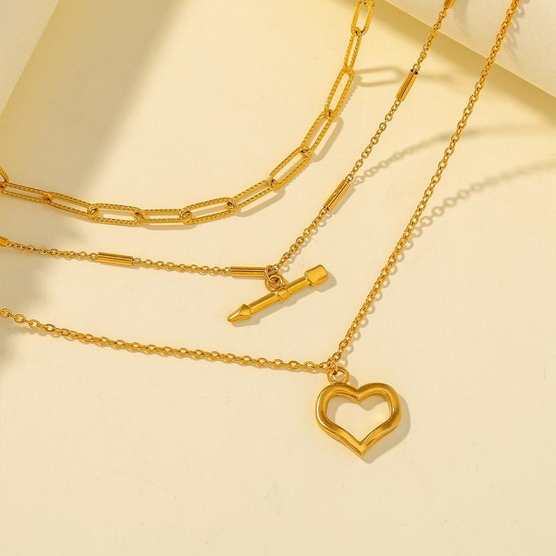Three Layers Heart Necklace