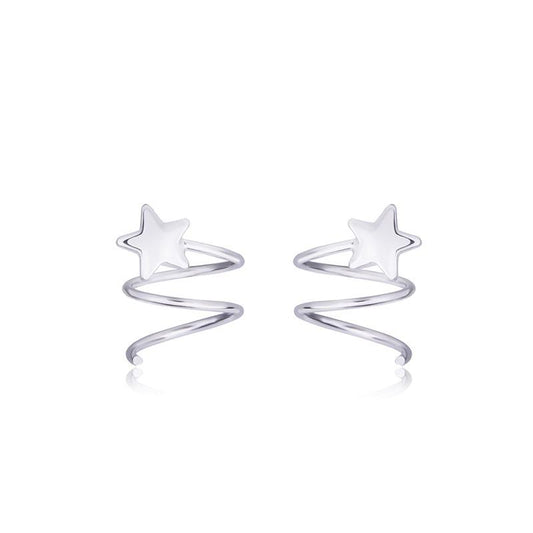 Star Spring Rotating Wave Earrings