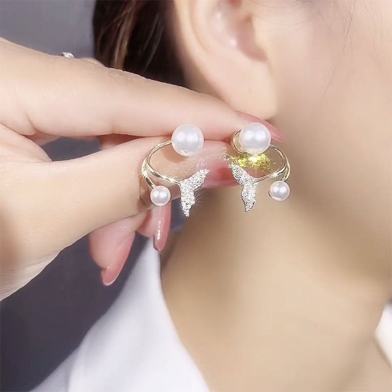 Mermaid Tail Pearl Earrings
