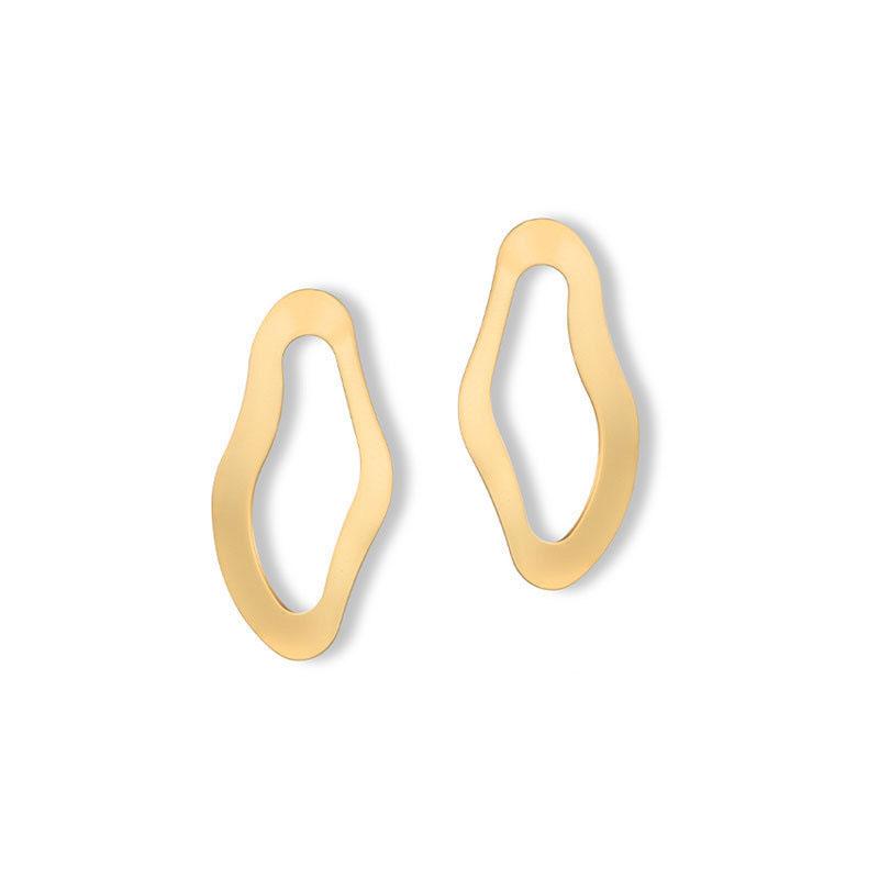 Lrregular oval earrings