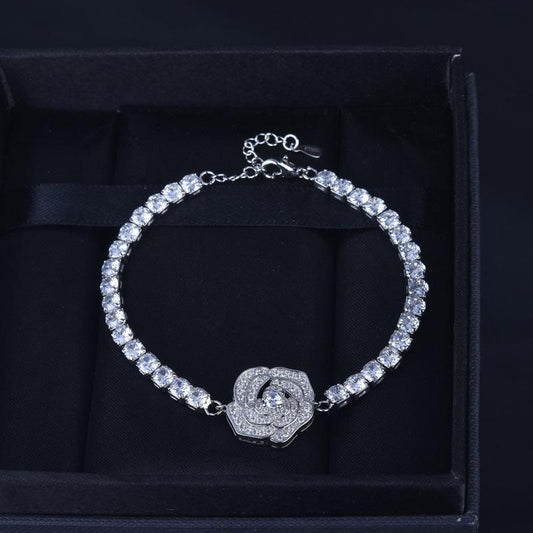 Full diamond rose bracelet