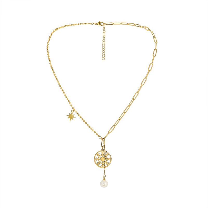 Compass Pearl Pendant