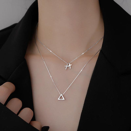 Simple triangle necklace