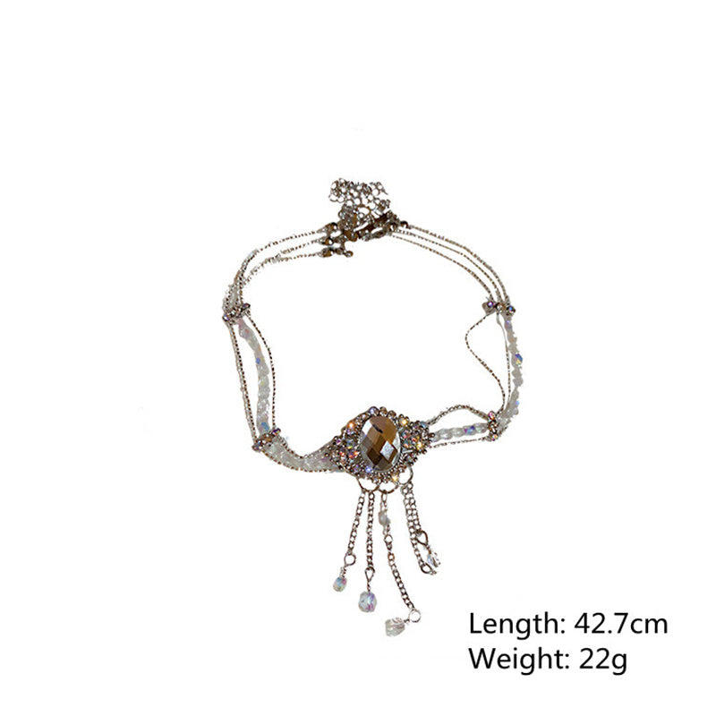 Diamond crystal clavicle Necklace