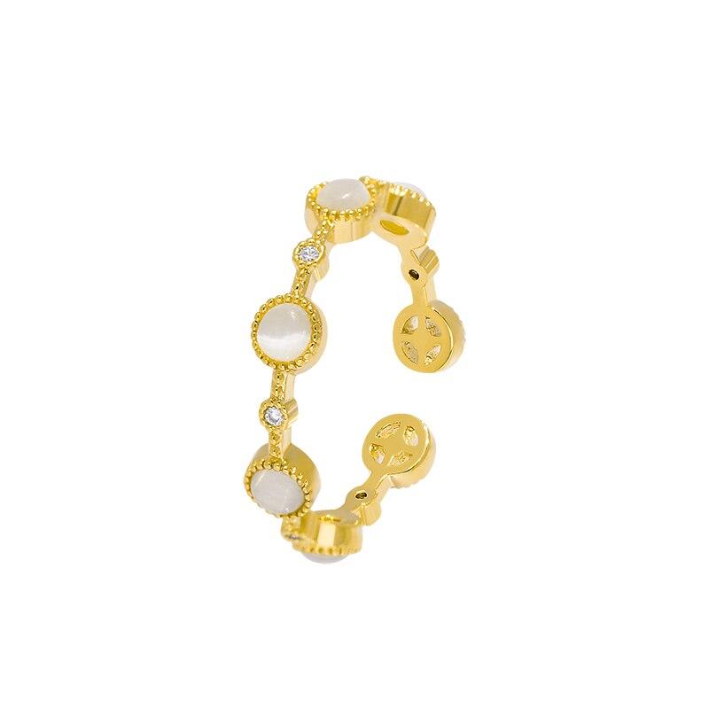 Lilly Round Opal Ring