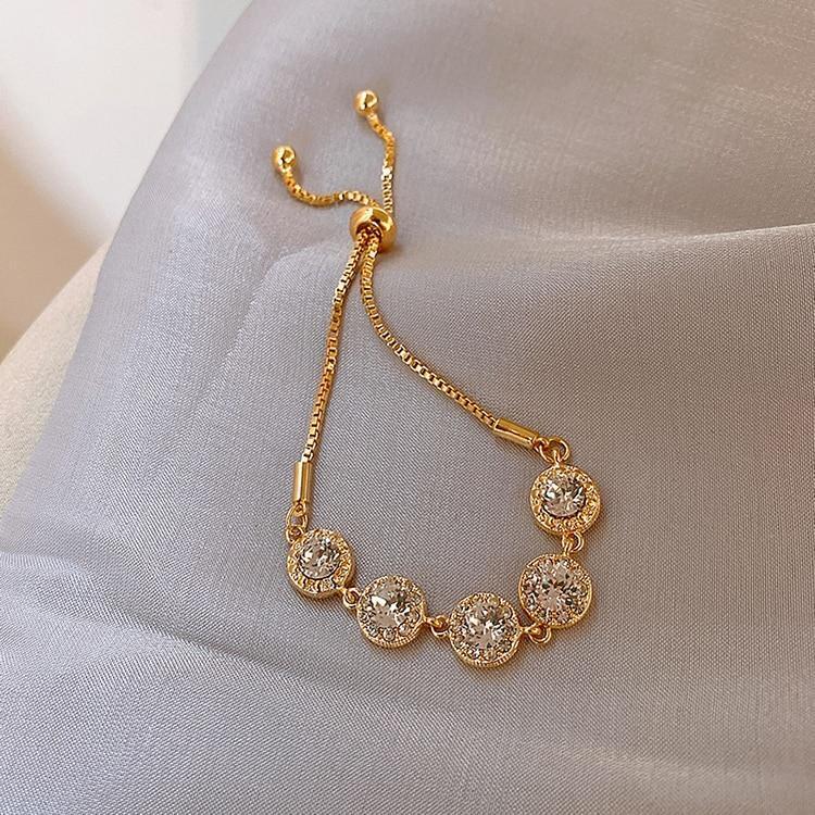 Amelie Crystal Gold Bracelet