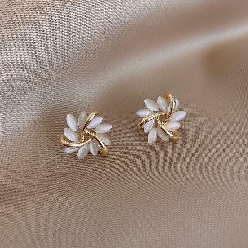 Opal Petal Earrings