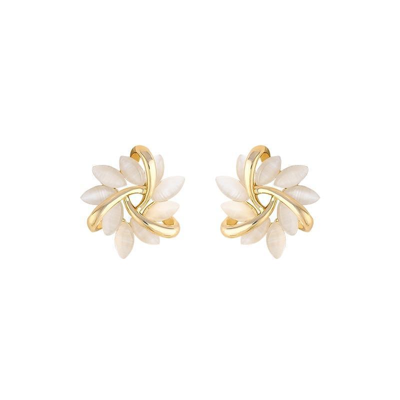 Opal Petal Earrings