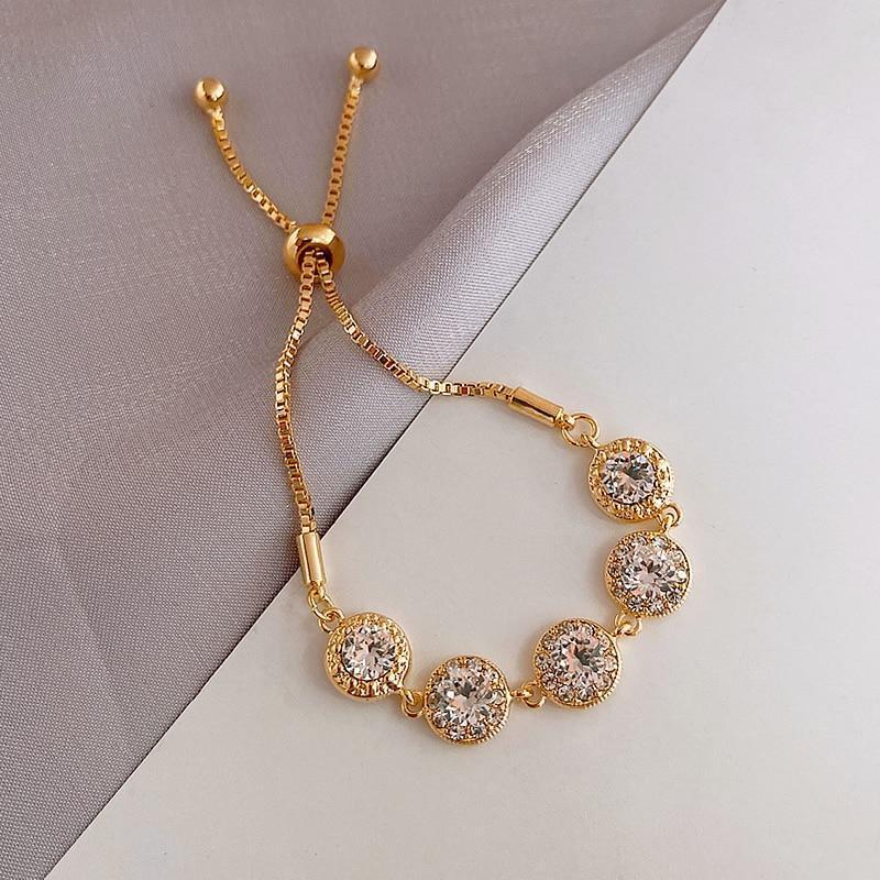 Amelie Crystal Gold Bracelet