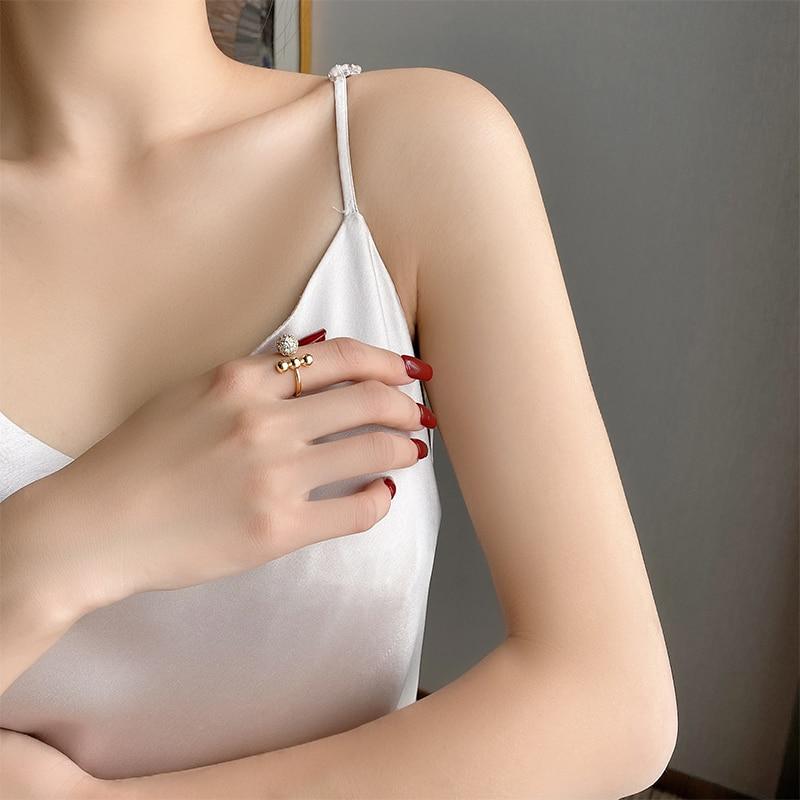 Mila Gold Crystal Ring Set