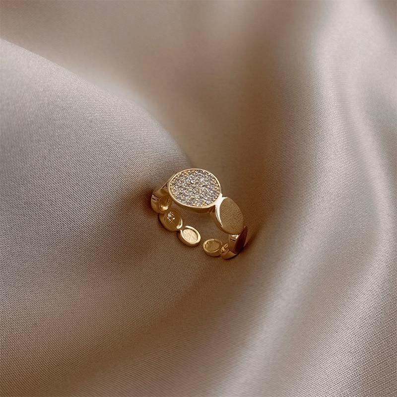 Mila Gold Crystal Ring Set