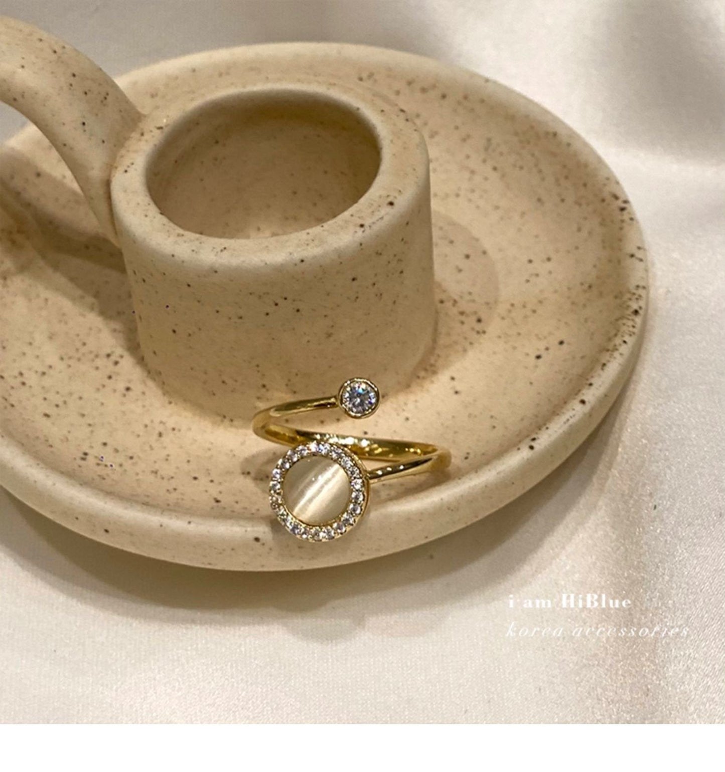 Spinning Cat's Eye Opal Jewelry Set