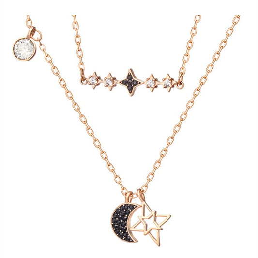 ✨Star and Moon Clavicle Necklace