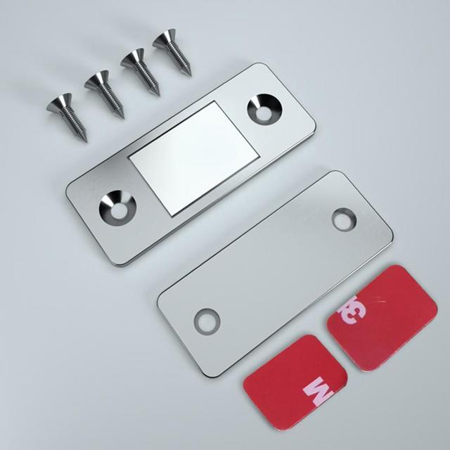 Strong Magnetic Punch-free Ultra-thin Invisible Door Suction(4 PCS)