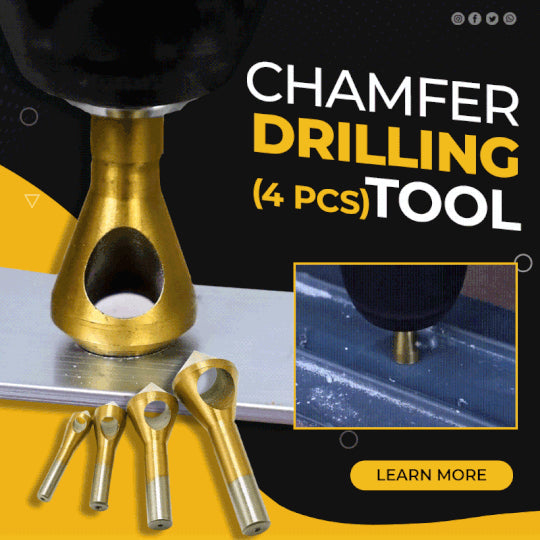 Titanium Coated Countersink Chamfer Tool(4 PCS)