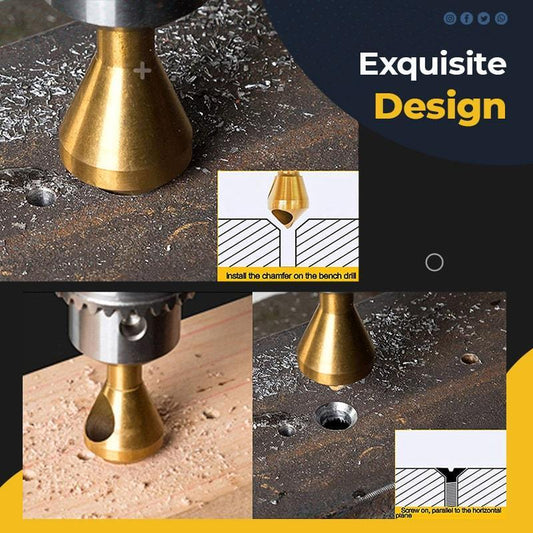 Titanium Coated Countersink Chamfer Tool(4 PCS)