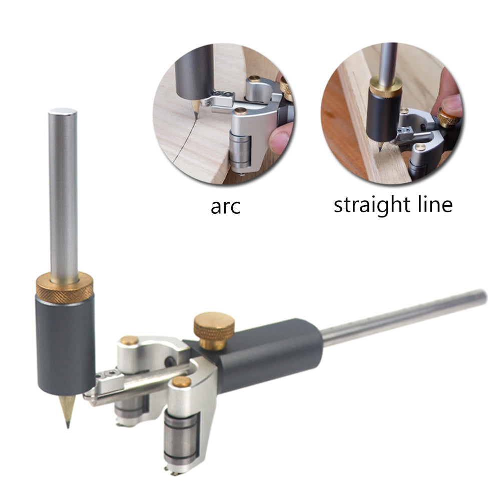 WOODWORKING DUAL-PURPOSE LINEAR ARC SCRIBE