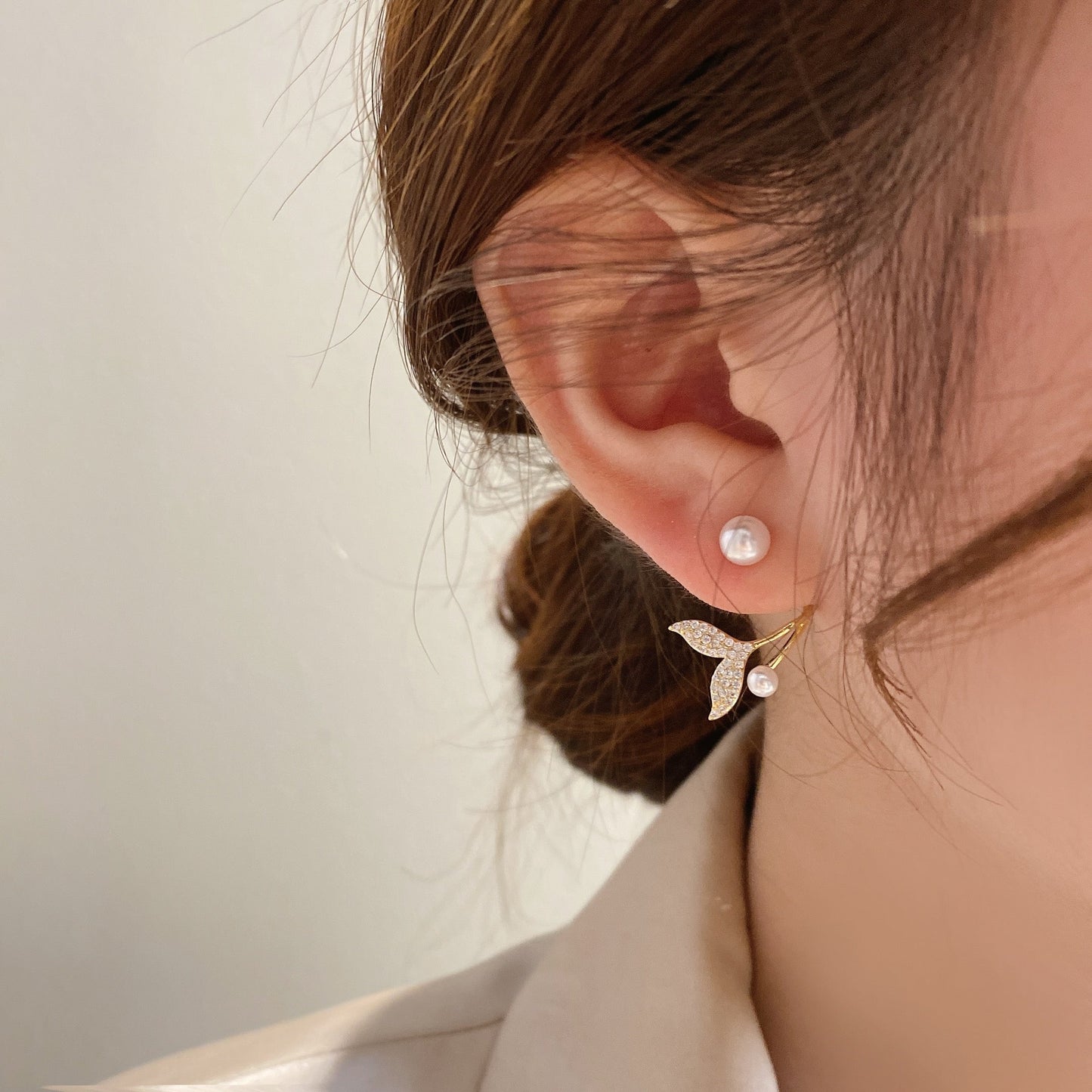 Mermaid Tail Pearl Earrings