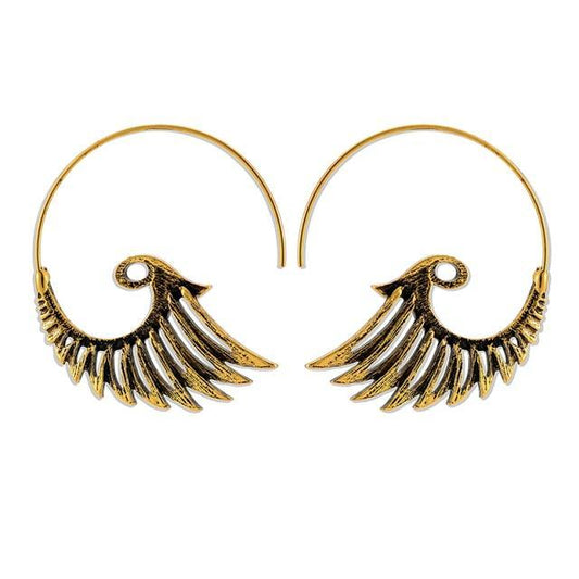 ANGEL WING STATEMENT EARRINGS