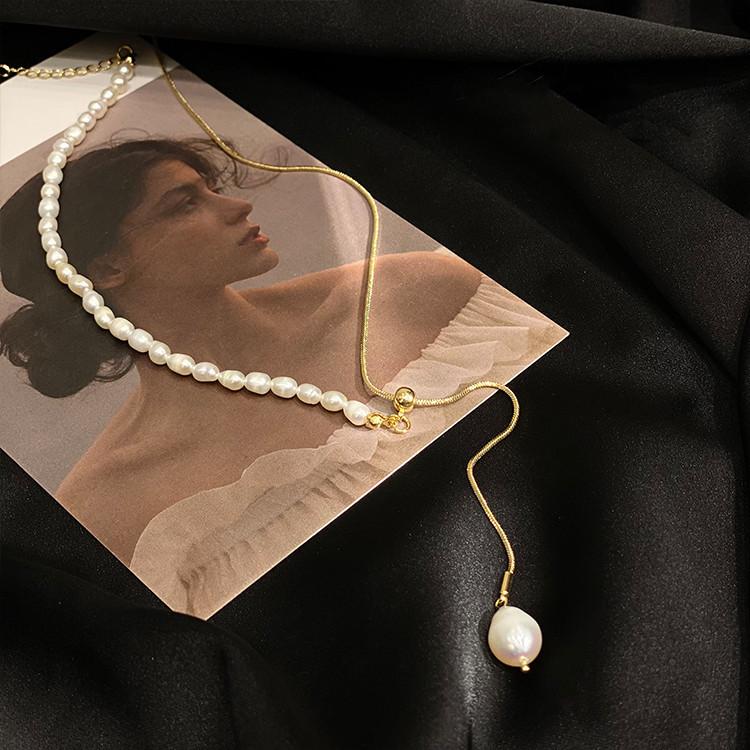 Adjustable Pearl Clavicle Necklace