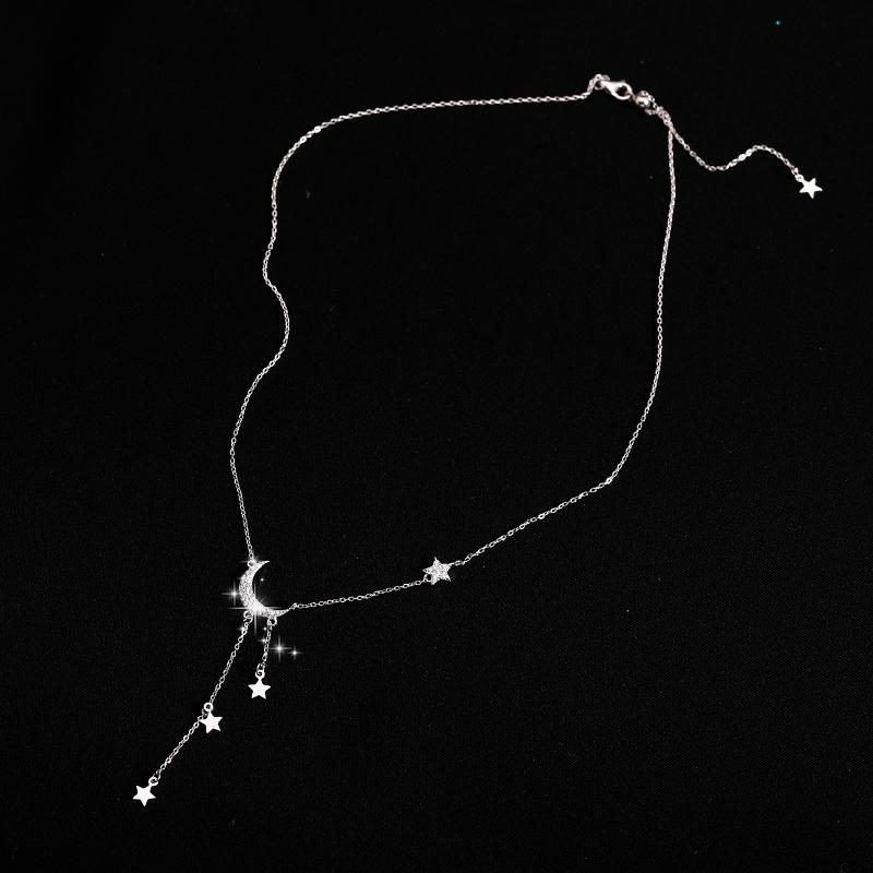 2025 Star and Moon Tassel Necklace
