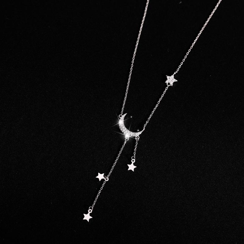 2025 Star and Moon Tassel Necklace