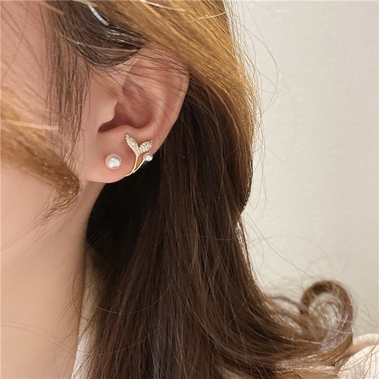 Mermaid Tail Pearl Earrings