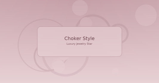Abstract soft blush jewelry guide graphic labeled Choker Style for Luxury Jewelry Star.