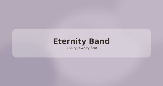 Abstract soft lilac jewelry guide graphic labeled Eternity Band for Luxury Jewelry Star.