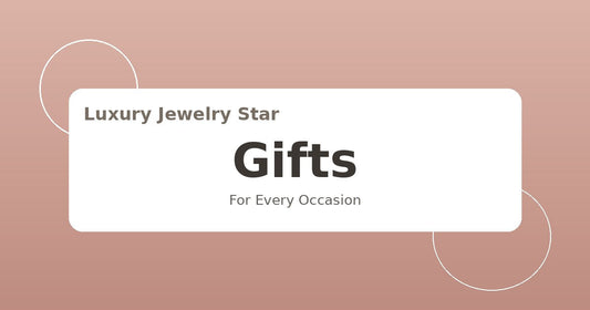 Abstract gift guide graphic with soft coral tones labeled Gifts for every occasion.