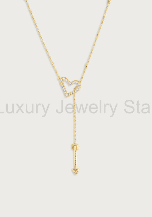 Heart lariat necklace from Luxury Jewelry Star