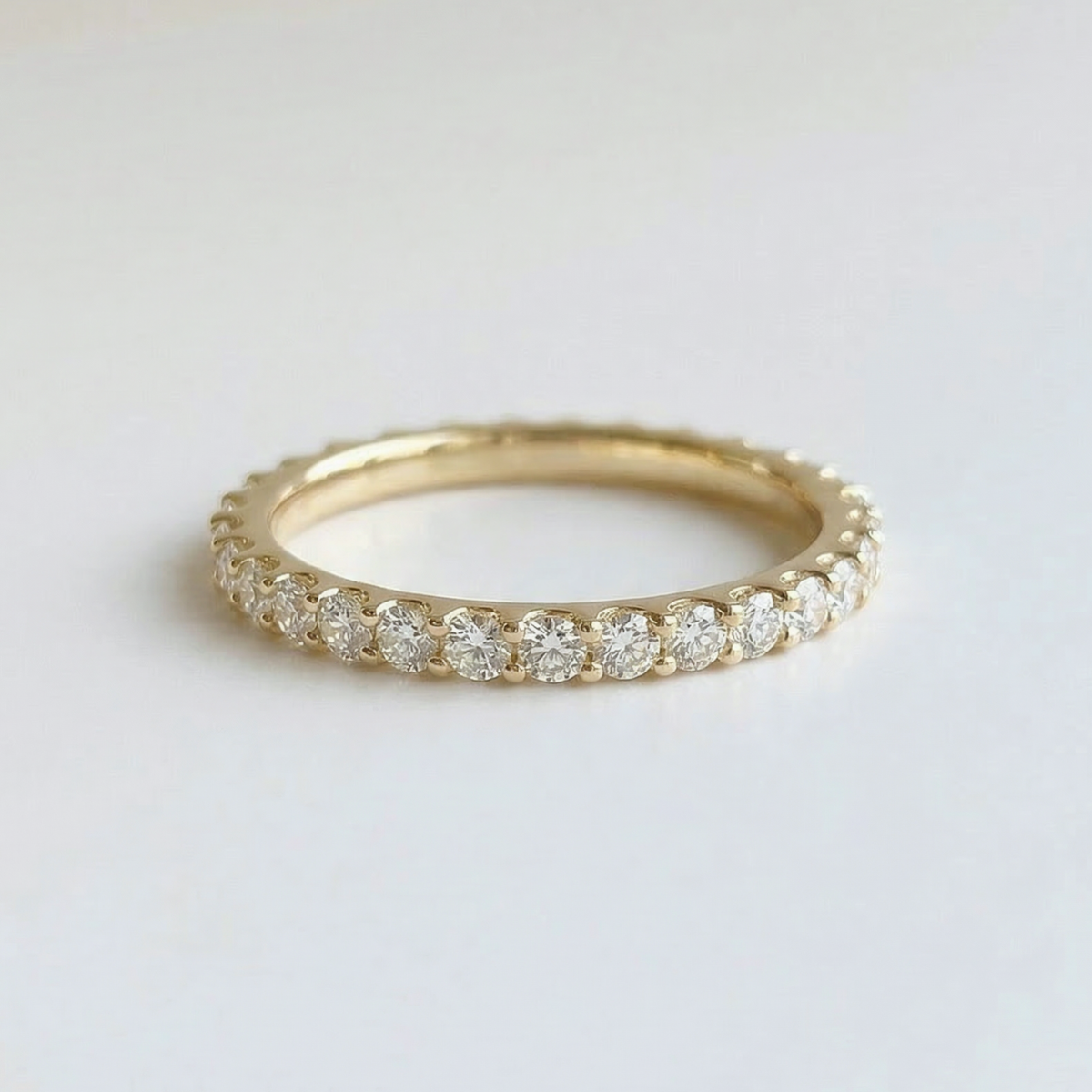 The Classic Prong Set Eternity Band | Lab-Grown Diamond | 14K Gold