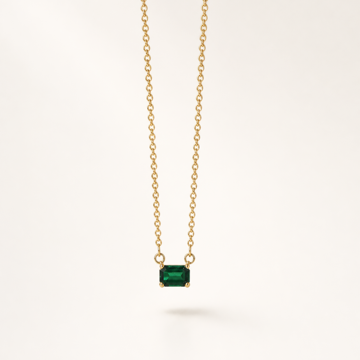 The Sol Necklace | Emerald Cut | Lab-Grown Emerald