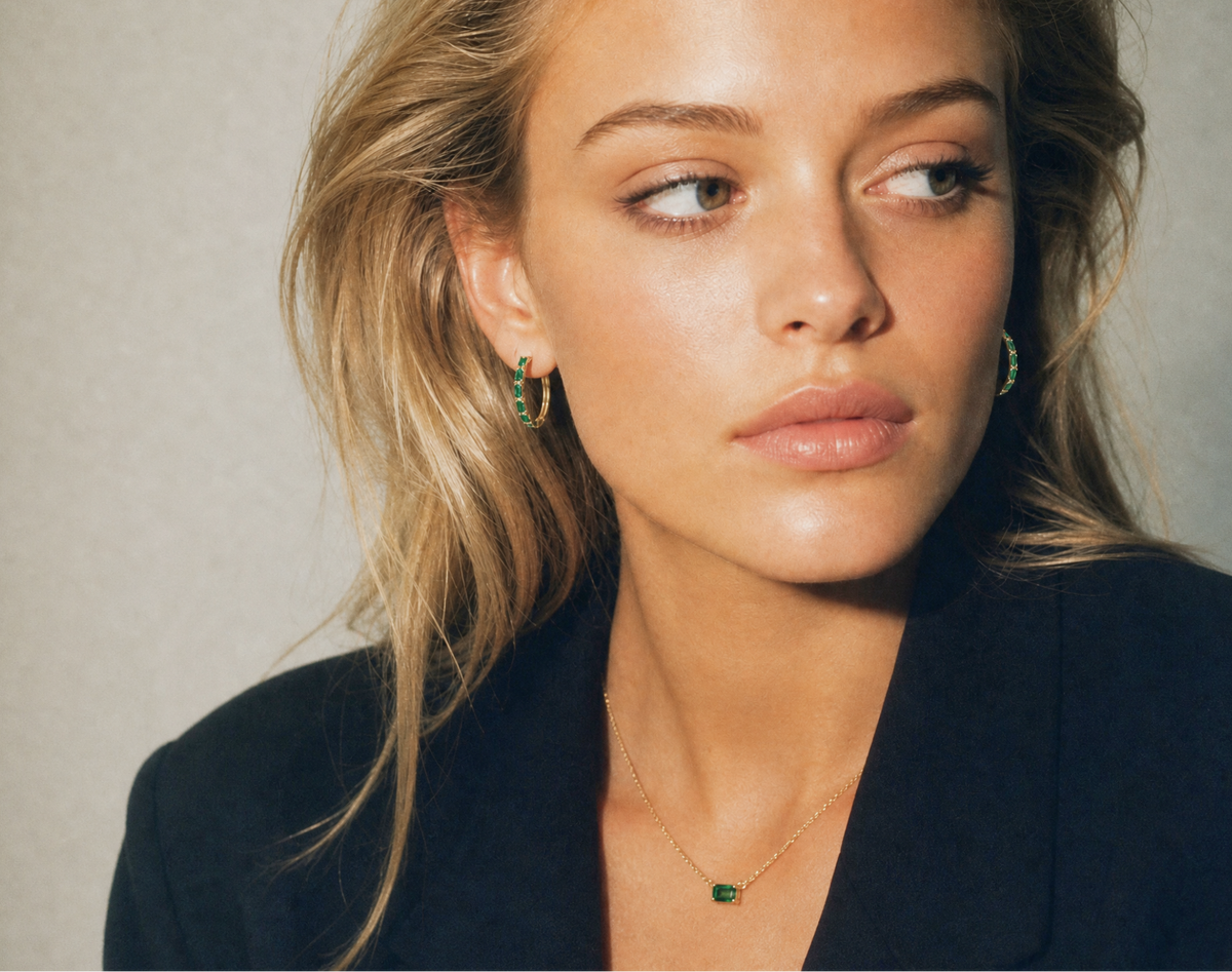 The Sol Necklace | Emerald Cut | Lab-Grown Emerald