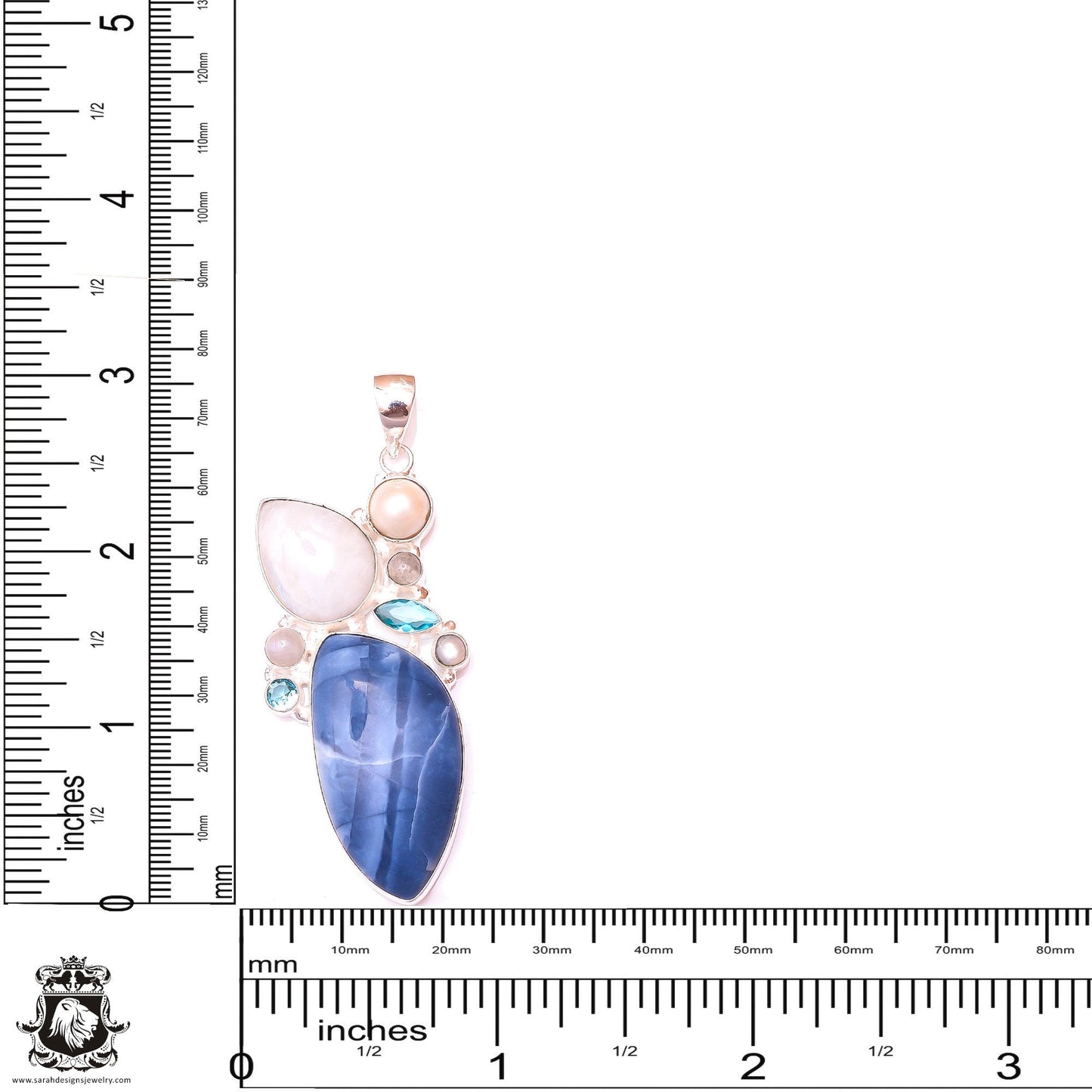 Owyhee Opal Moonstone Pearl Pendant & 3MM Italian Chain P9808