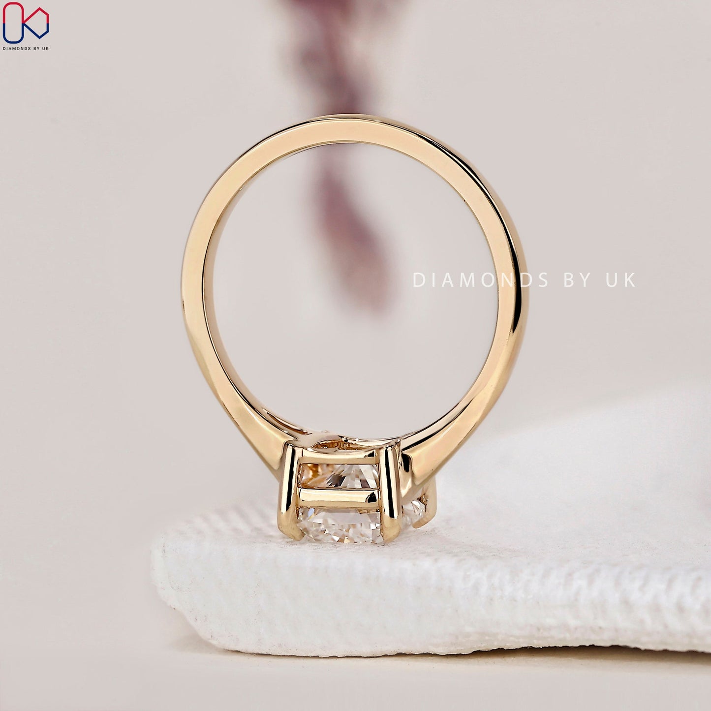 Elongated Cushion Cut Diamond Ring – Split Shank